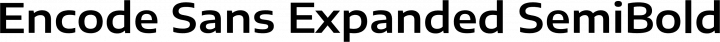 Encode Sans Expanded SemiBold free font