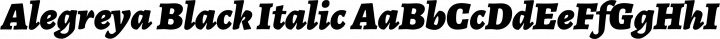 Alegreya Black Italic free font