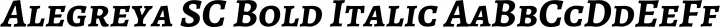 Alegreya SC Bold Italic free font